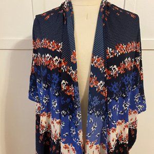 Floral Red, White, and Blue Kimono Maurices S/M